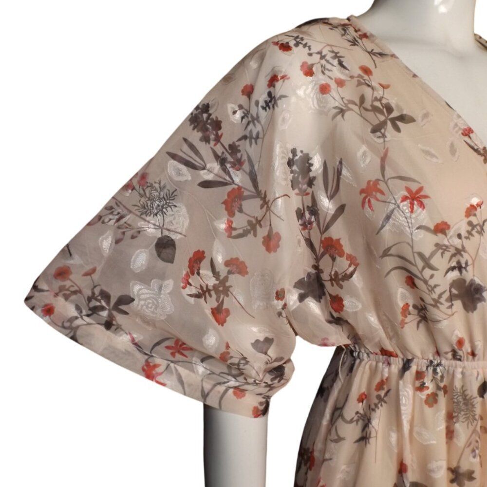 BALTIC BORN Maxi Dress, S, Pink/Multicolor Floral, Kimono sleeve, V-neck, Long - Picture 5 of 14
